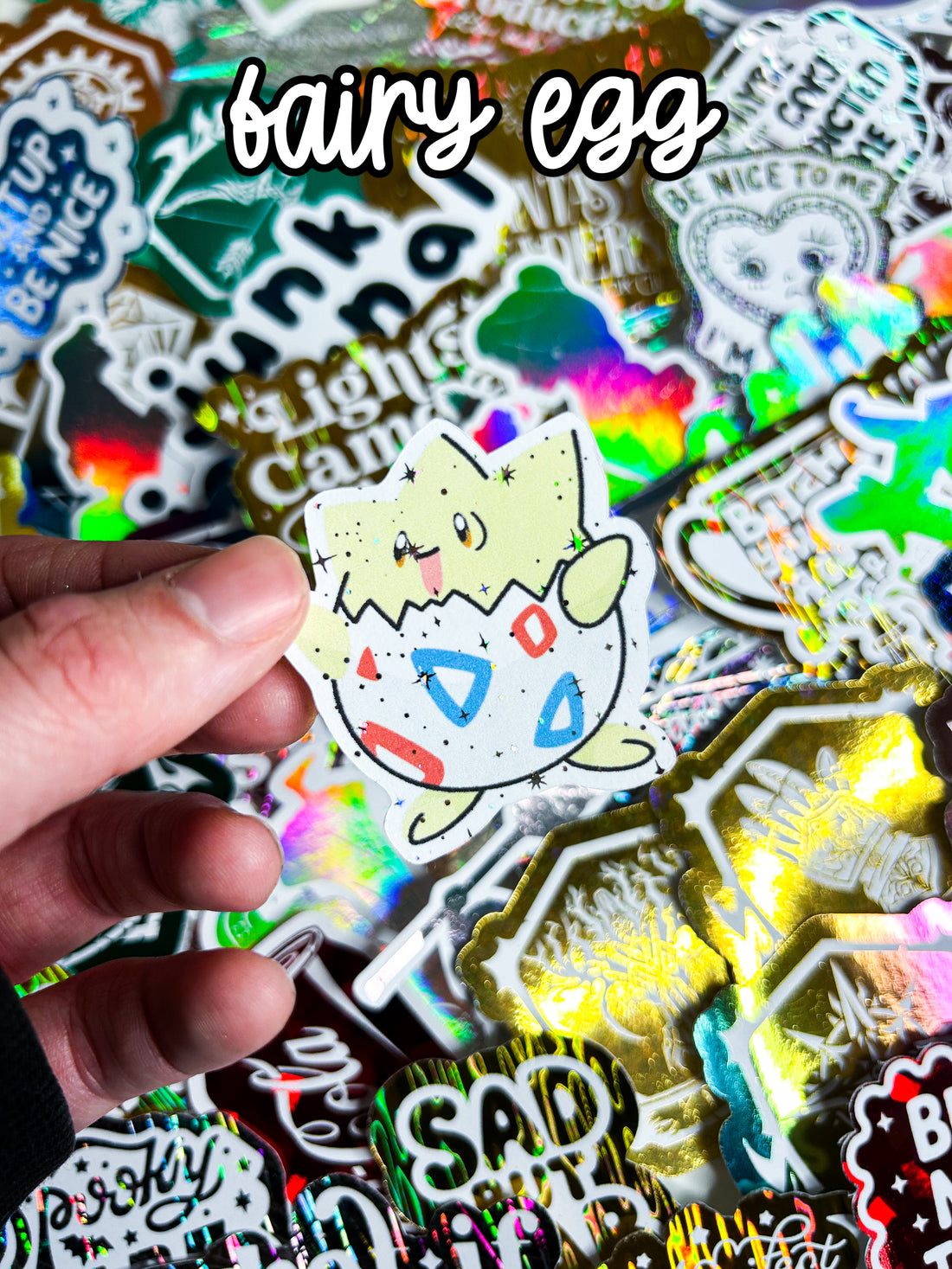 Catch Em All | Holographic Foiled Die Cut *NOT WATERPROOF*