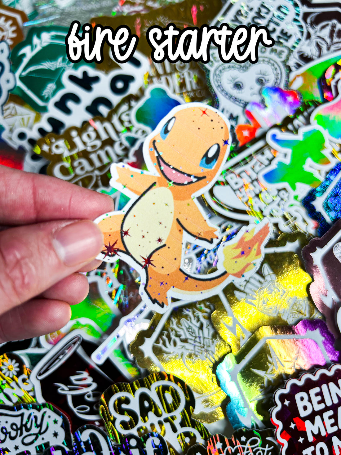 Catch Em All | Holographic Foiled Die Cut *NOT WATERPROOF*