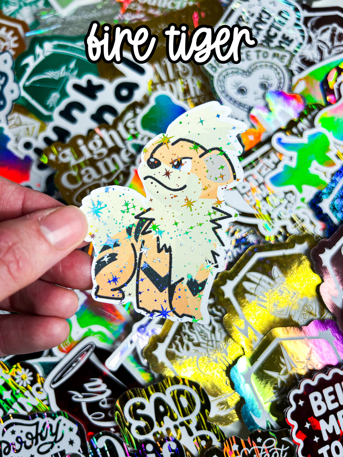 Catch Em All | Holographic Foiled Die Cut *NOT WATERPROOF*