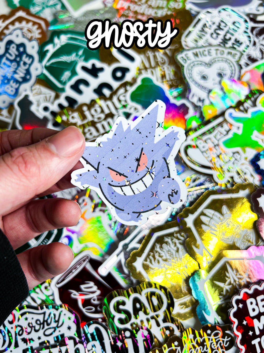 Catch Em All | Holographic Foiled Die Cut *NOT WATERPROOF*