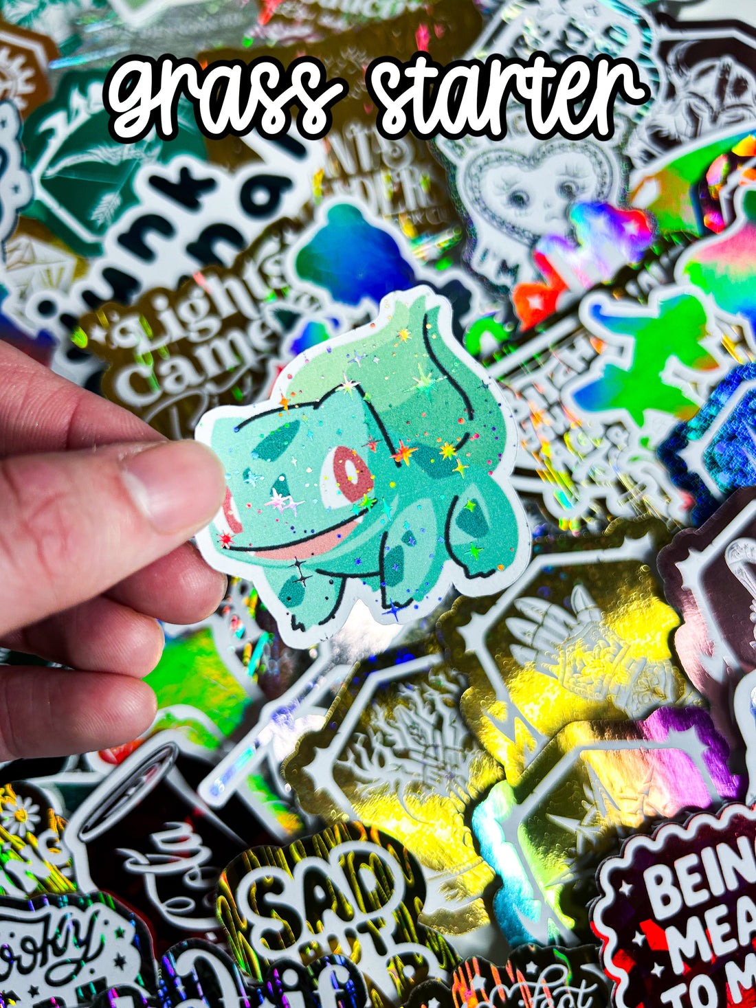 Catch Em All | Holographic Foiled Die Cut *NOT WATERPROOF*