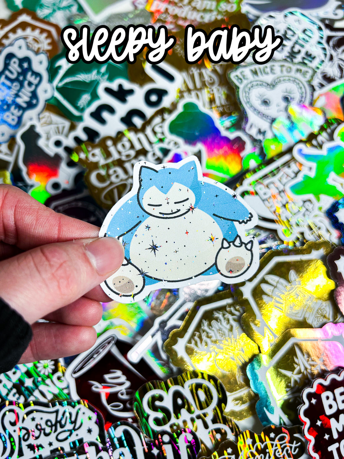 Catch Em All | Holographic Foiled Die Cut *NOT WATERPROOF*