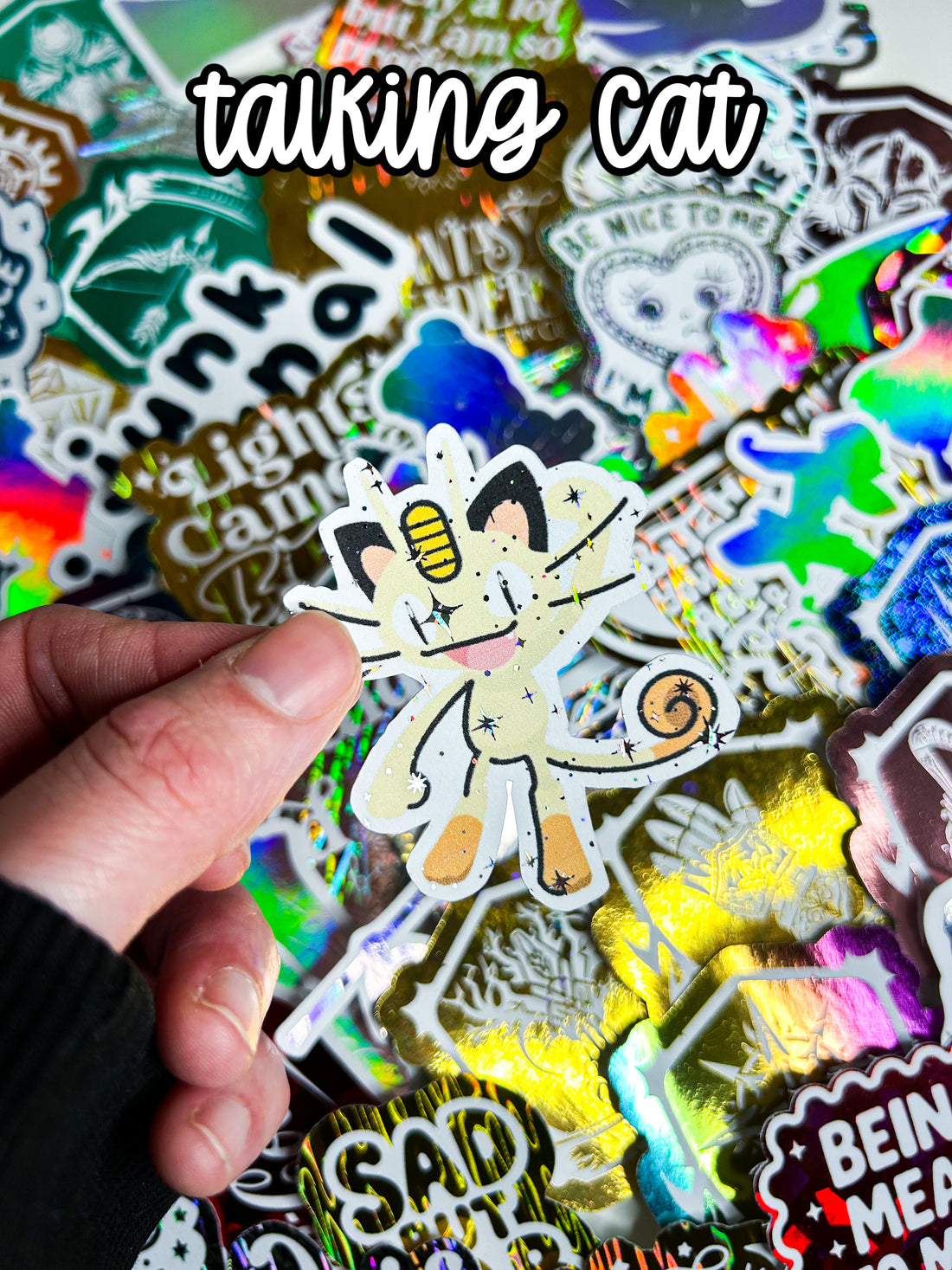 Catch Em All | Holographic Foiled Die Cut *NOT WATERPROOF*