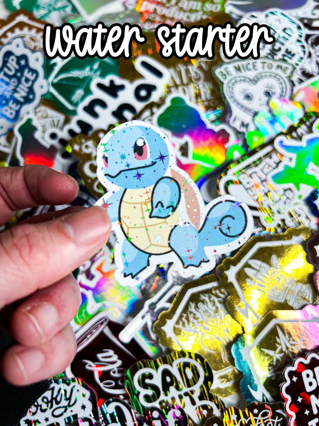 Catch Em All | Holographic Foiled Die Cut *NOT WATERPROOF*