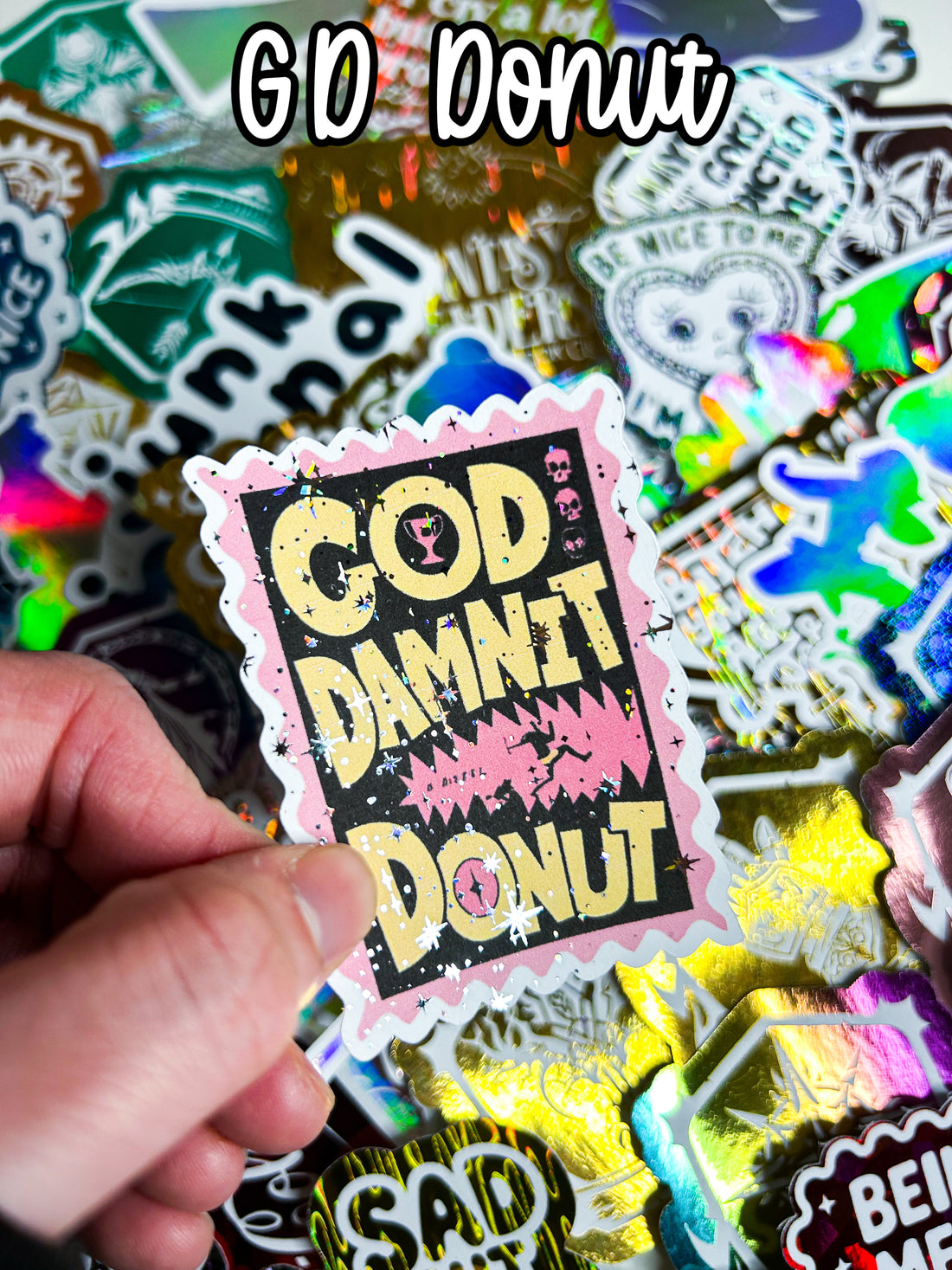 DCC | Holographic Foiled Die Cut *NOT WATERPROOF*