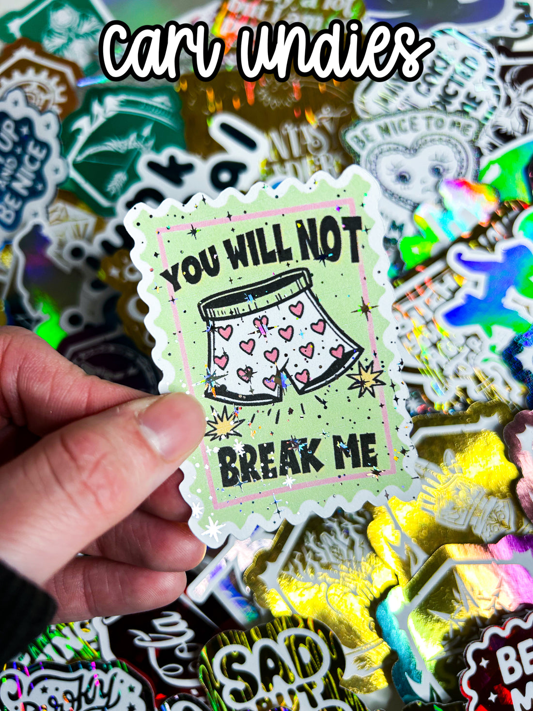 DCC | Holographic Foiled Die Cut *NOT WATERPROOF*
