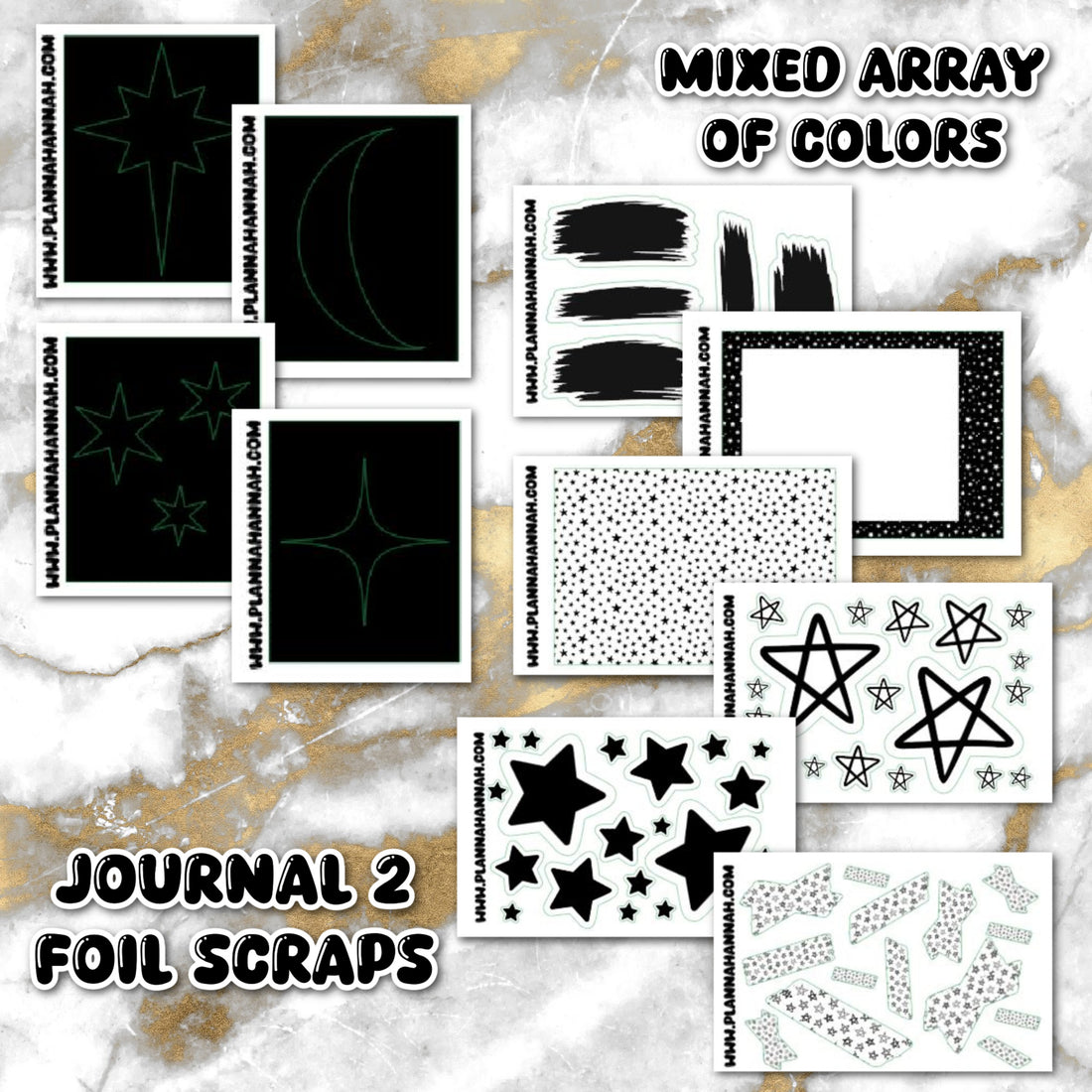 Junk Journal V2 | Mixed Foil Journaling Stickers