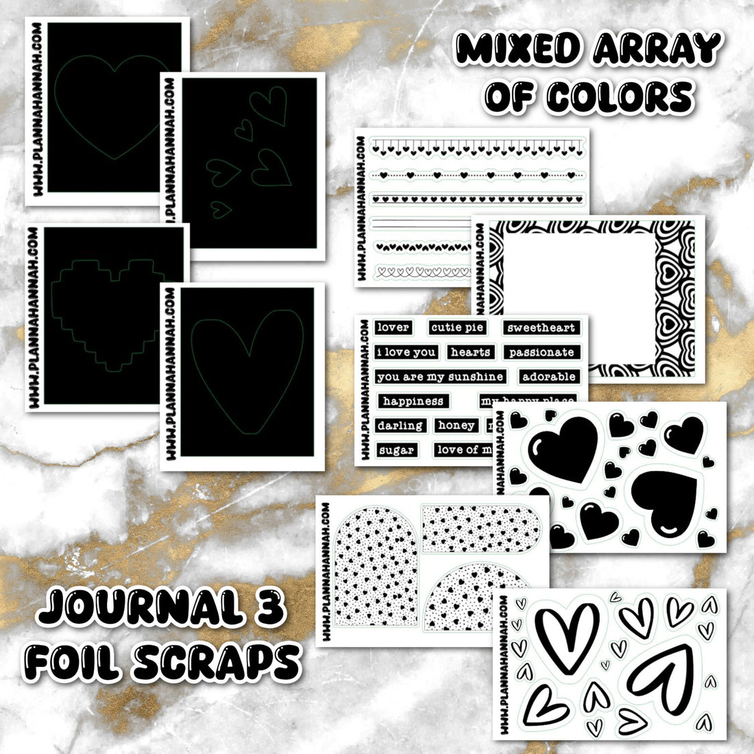 Junk Journal V3 | Mixed Foil Journaling Stickers