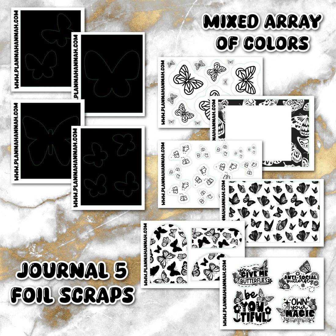 Junk Journal V5 | Mixed Foil Journaling Stickers