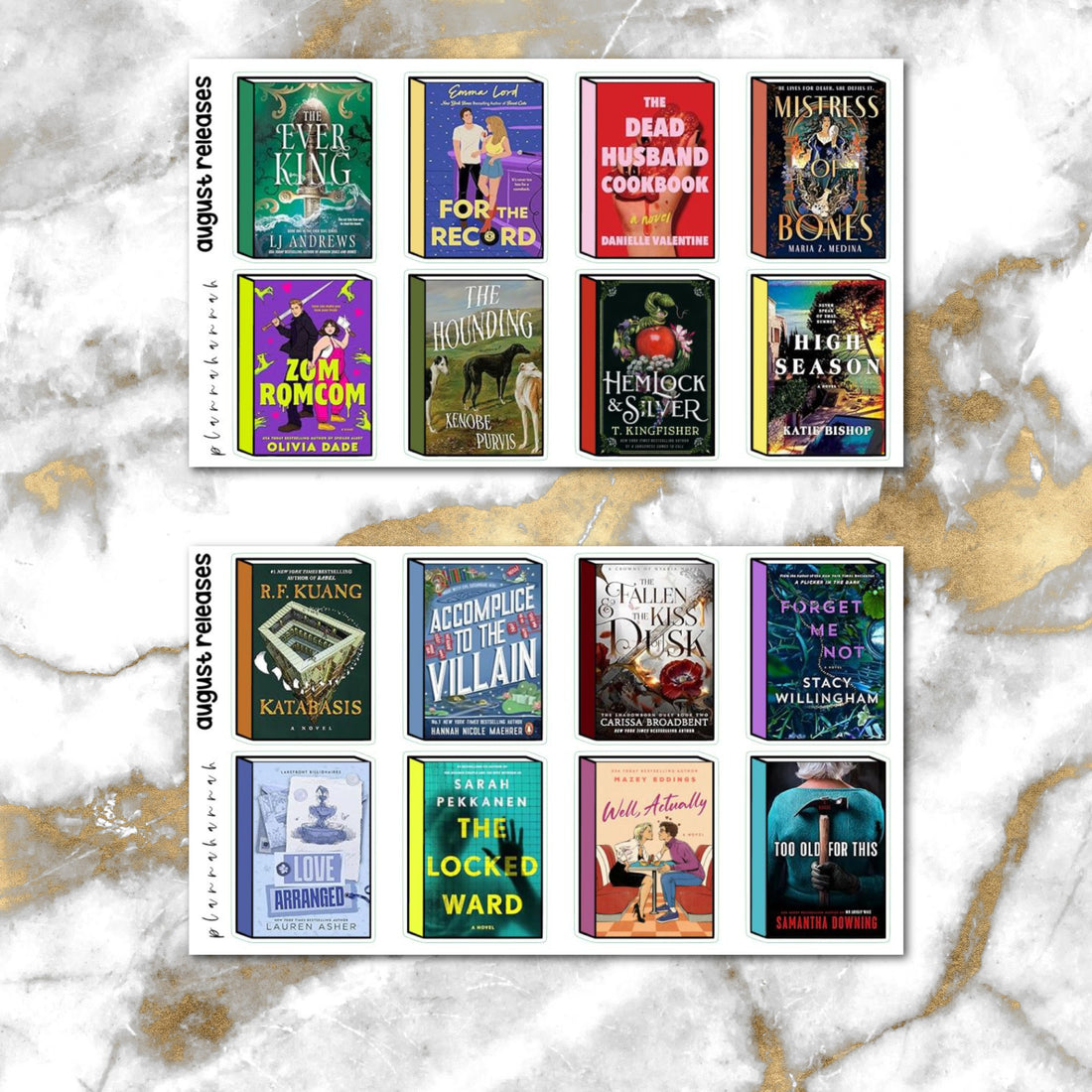 August 2025 Monthly Journaling Bundle | Foiled Sticker Bundle