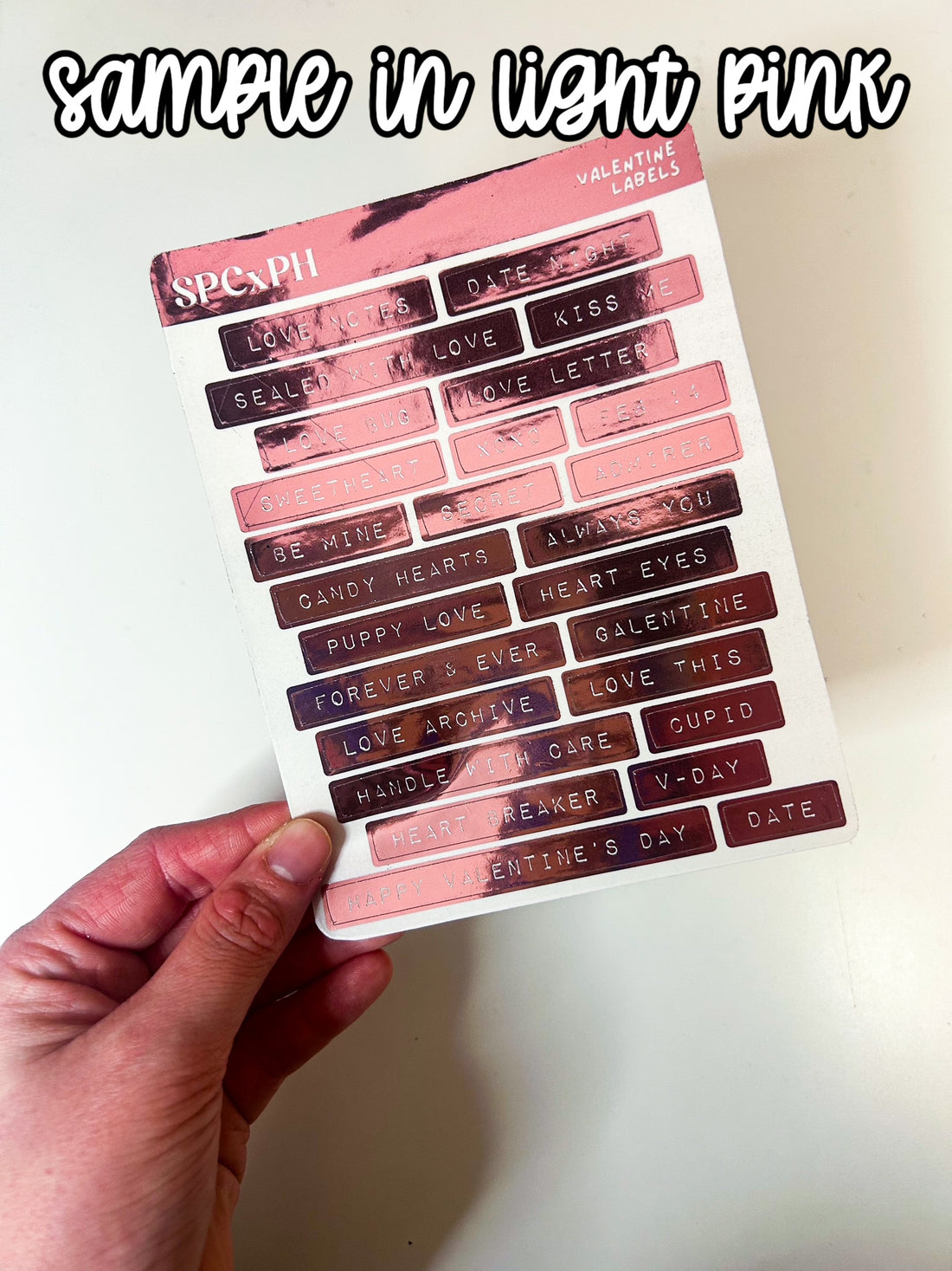 Valentines Labels | SPC X PH Collab Foiled Journal Deco